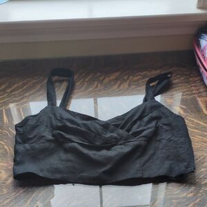 Banana Republic Black Linen Blend Top